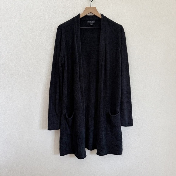 Barefoot Dreams CozyChic Lite Long Cardigan Sweater Black Large - Picture 2 of 6